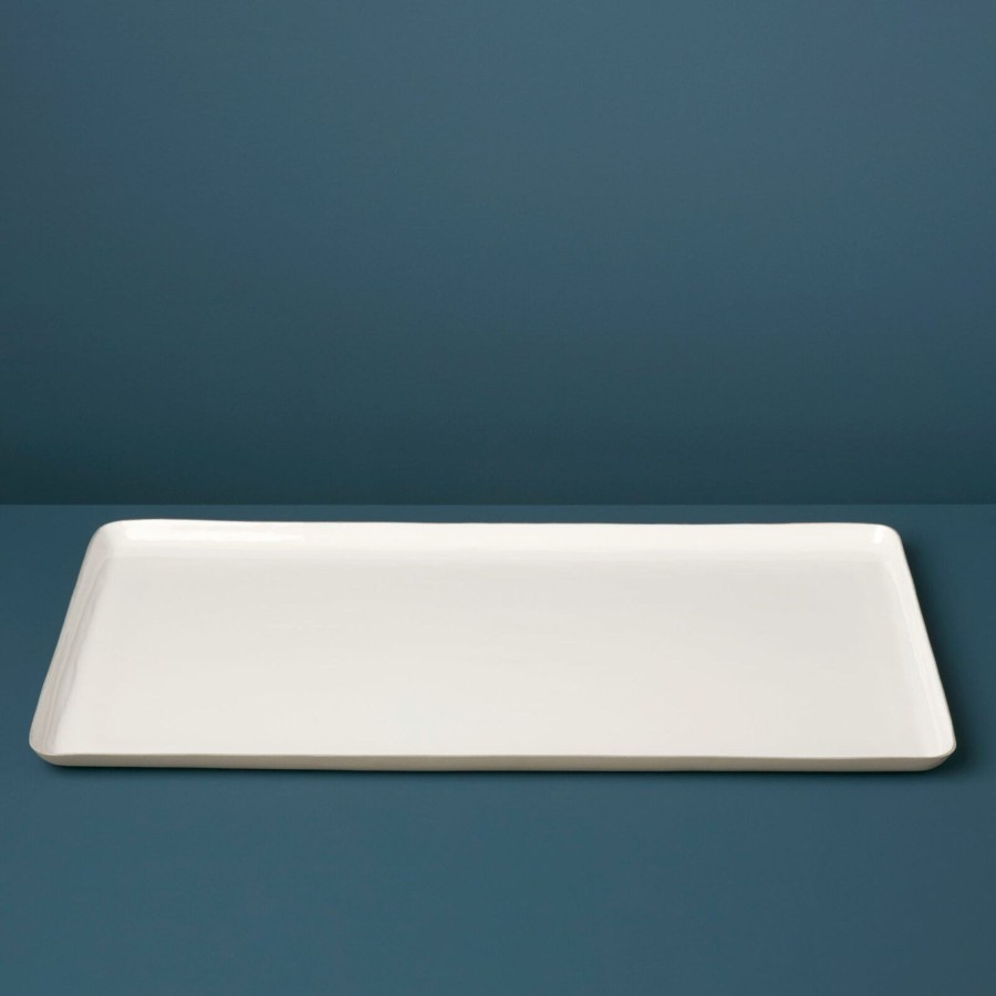 Serveware Tea + Linen | Alto Oversized Rectangular Tray, Dove
