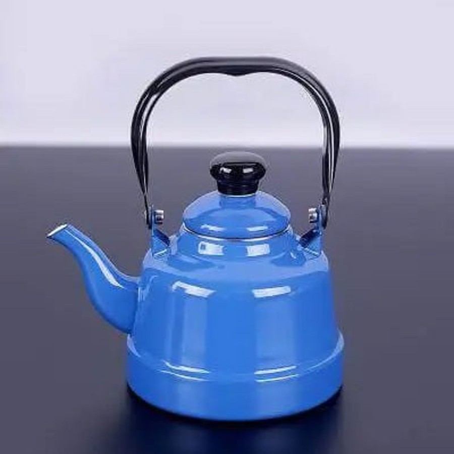 Drinkware Tea + Linen | Retro Enamel Double Tea Pot